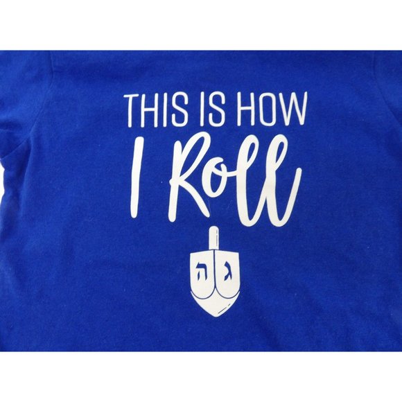 Child's Short Sleeve Jewish Holiday Shirt (This is How I Roll) size 3 preowned - Picture 2 of 4